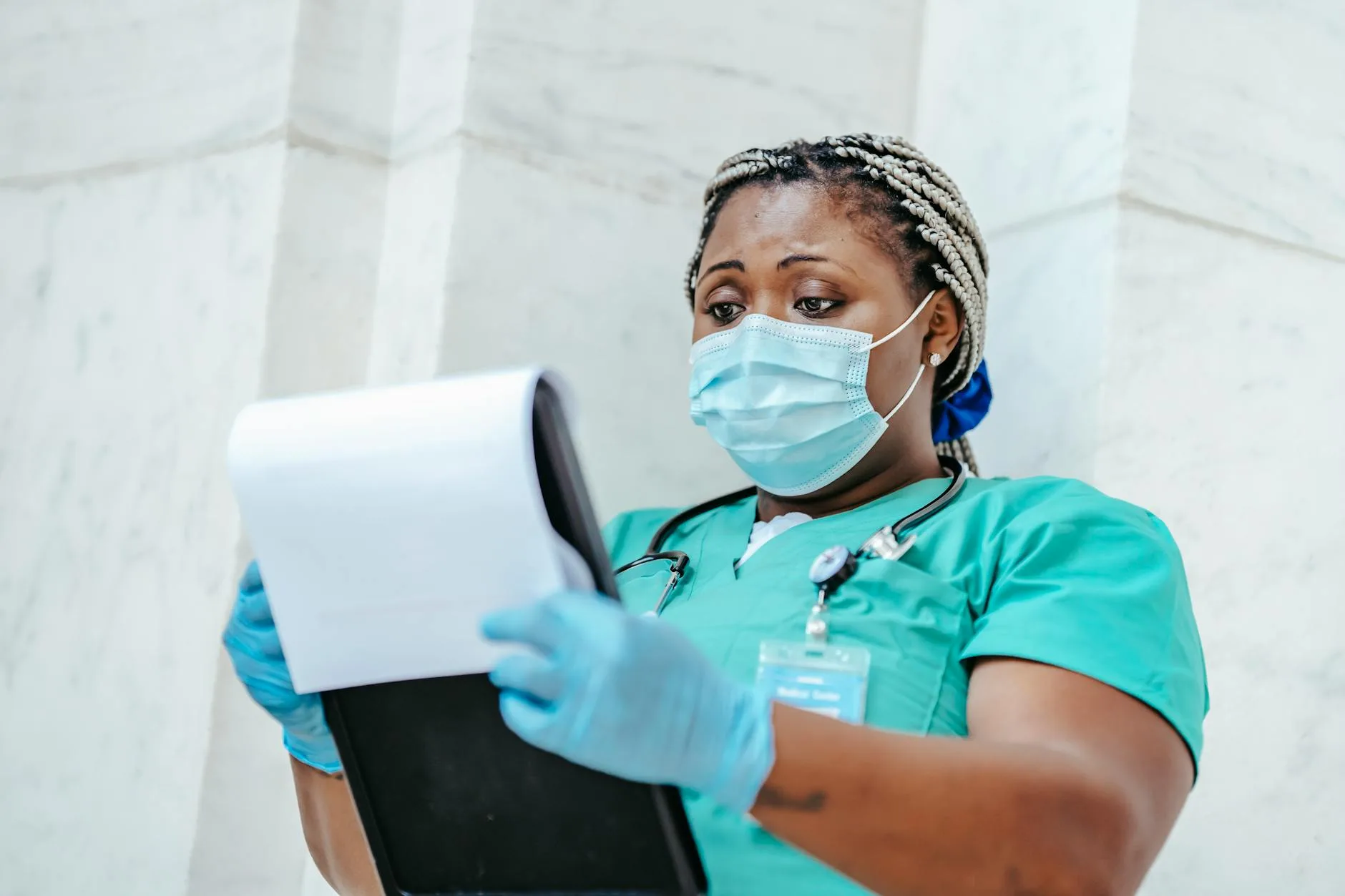 Home health aide assisting elderly client