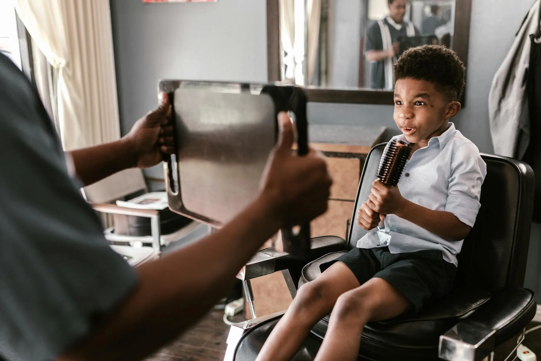 Clean barbershop interior