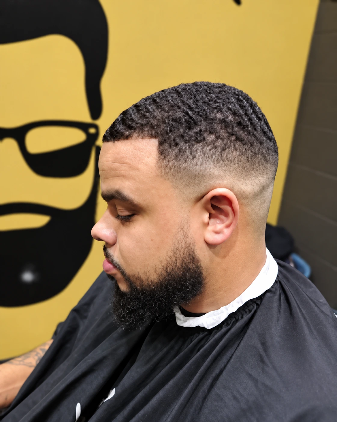 Cal’s Kutz Studio enhanced fade and beard profile