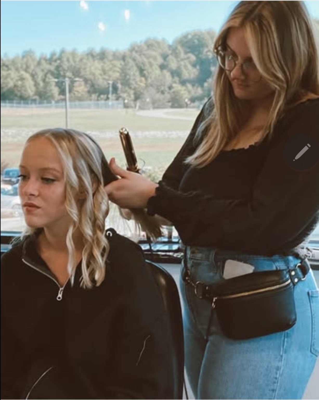 Generations Hair Co stylist working with a client